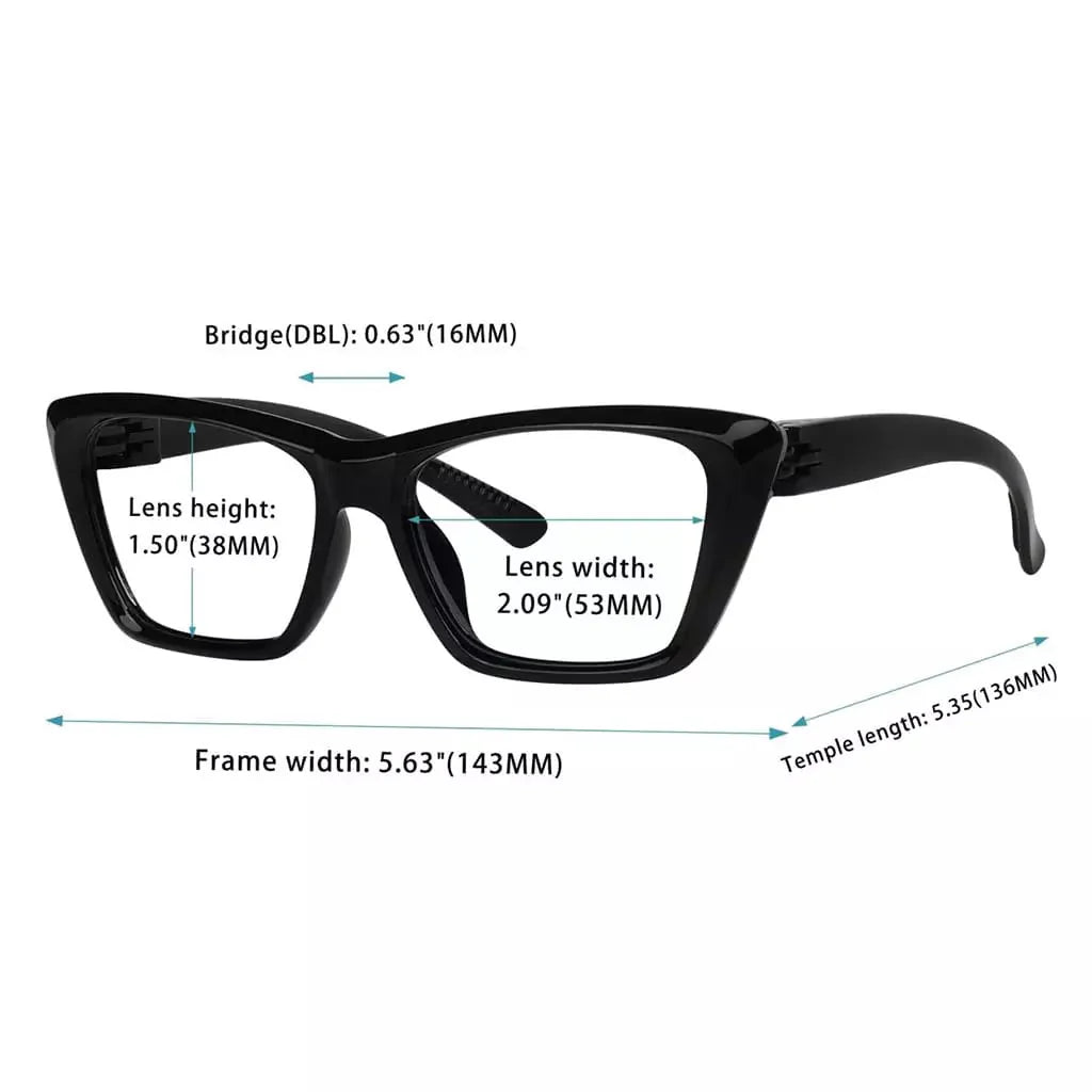 30% Blue Light Blocking Cat - eye Metalless Reading Glasses R2514 - B15eyekeeper.com