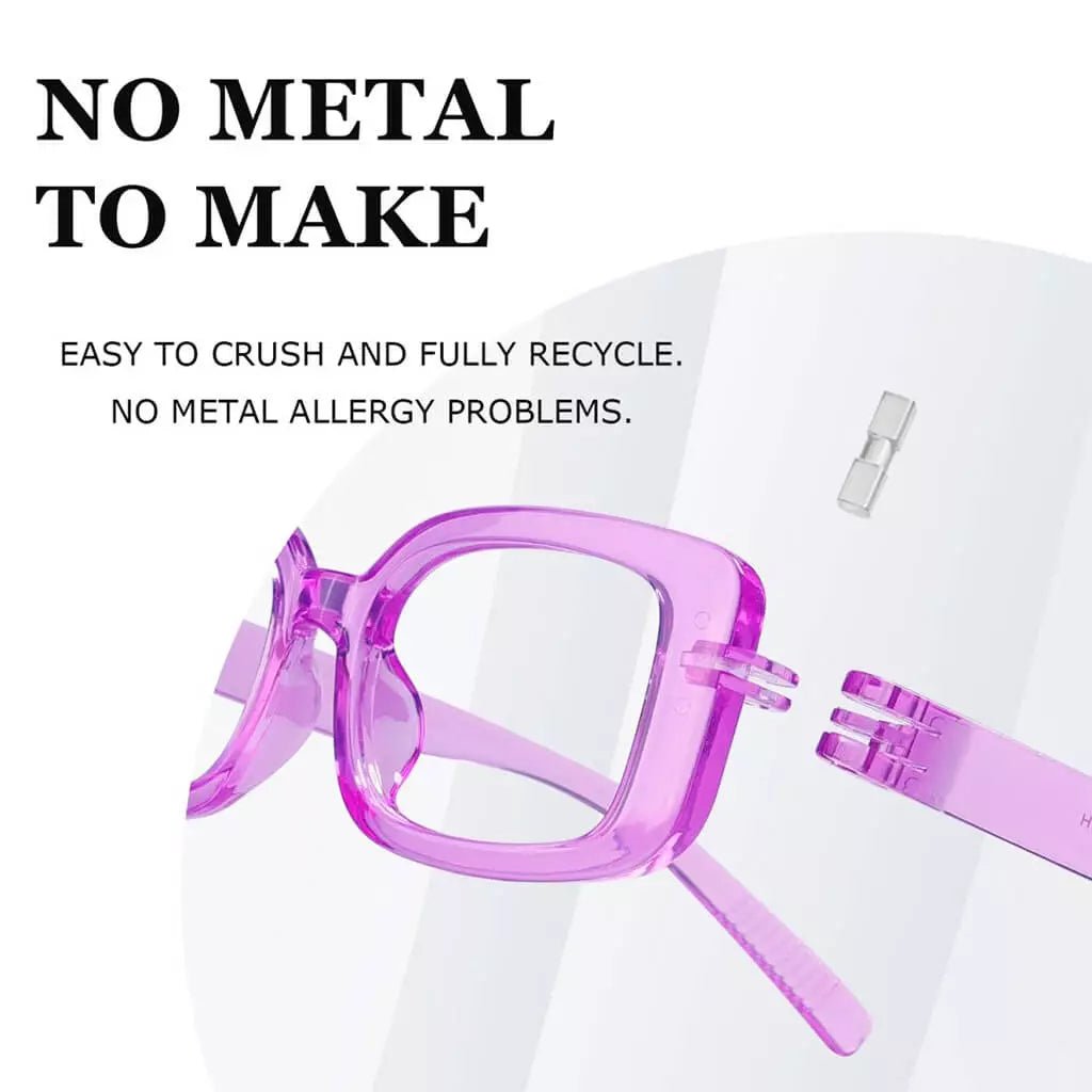 6 Pack Rectangle Screwless Metalless Reading Glasses R2502eyekeeper.com