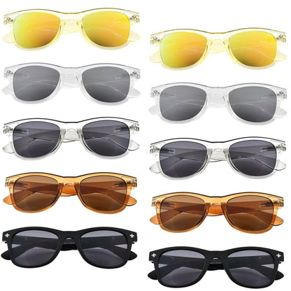 10 Pack 80's Bifocal Reading Sunglasses with Spring Hinges SGS027eyekeeper.com