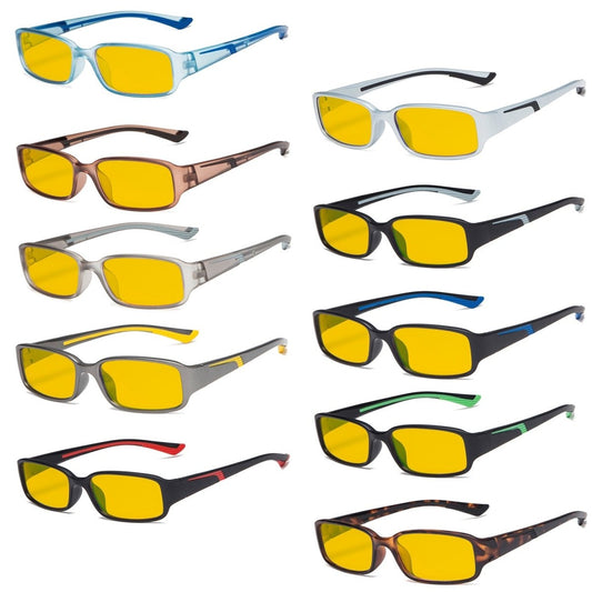 10 Pack Blue Light Filter Reading Glasses Yellow Tinted Readers CGXM03eyekeeper.com