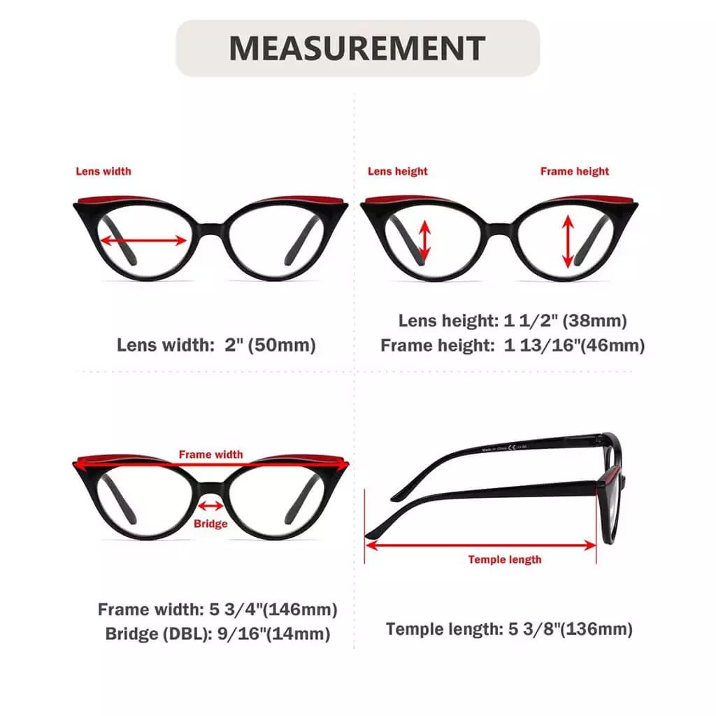 10 Pack Cat - eye Reading Glasses R2125eyekeeper.com