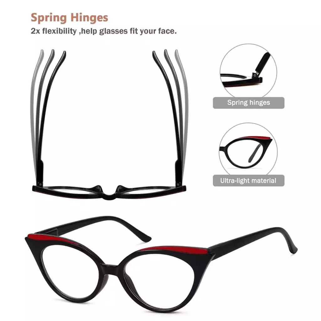 10 Pack Cat - eye Reading Glasses R2125eyekeeper.com