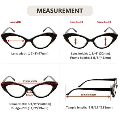 10 Pack Fashion Cat - eye Reading Glasses Small Lens Readers R2116eyekeeper.com