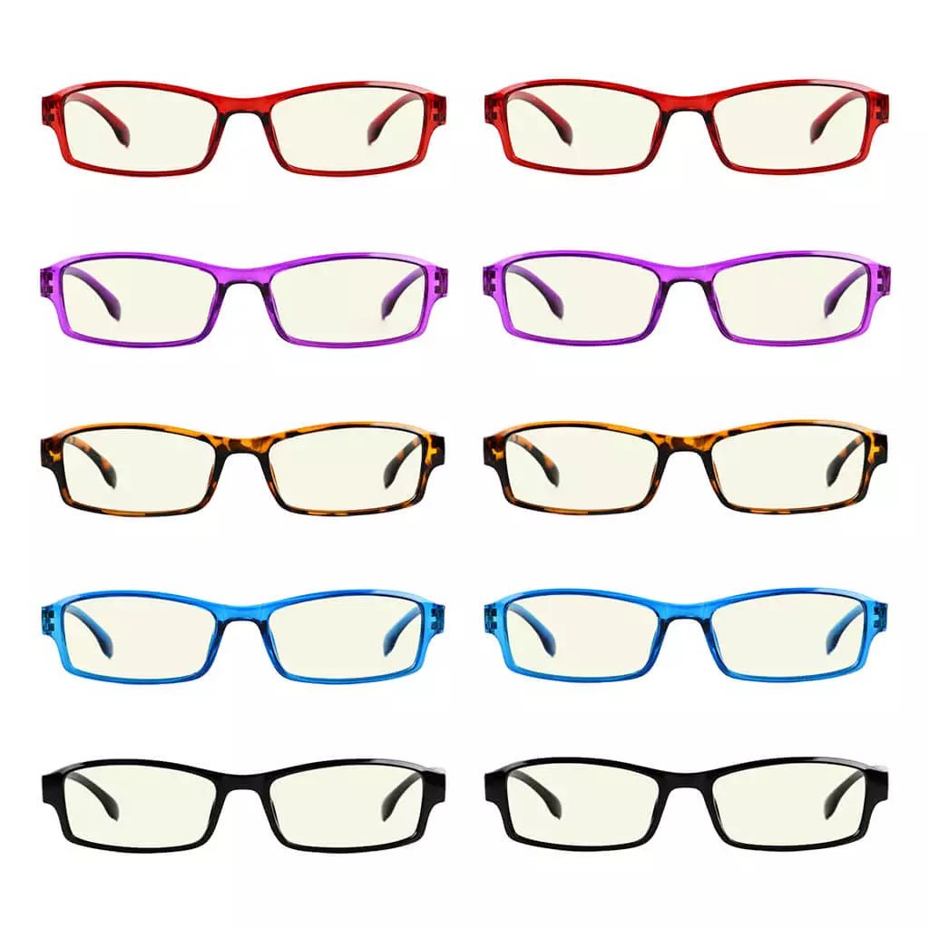 10 Pack Fashionable Blue Light Filter Reading Glasses UVR9102eyekeeper.com