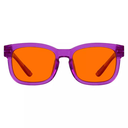 100% Blue Blocking Glasses Square Orange Lens Metalless Screwless Eyewear R033 - B98eyekeeper.com