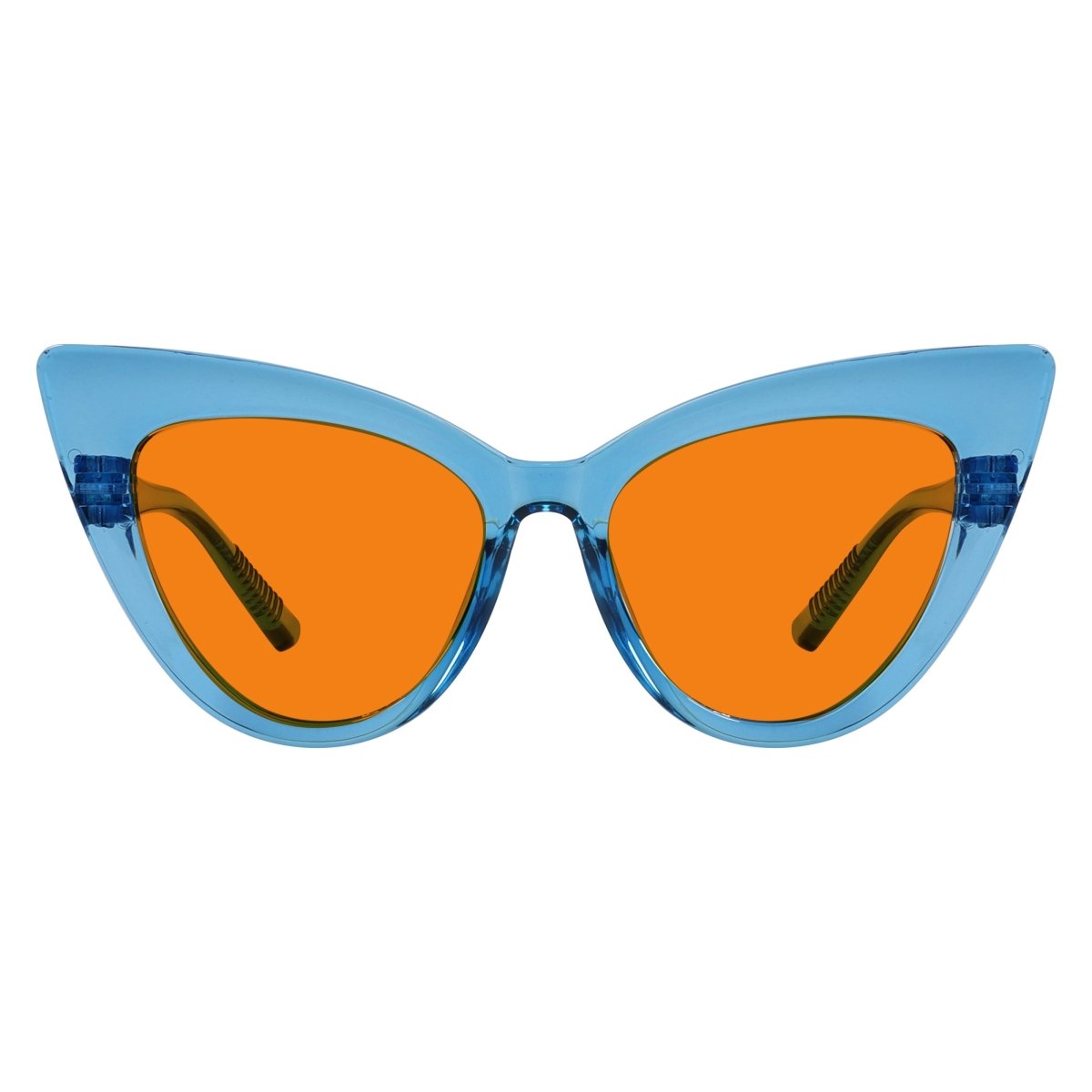 100% Blue Light Blocking Orange Cat - eye Nighttime Glasses R2318 - B98eyekeeper.com