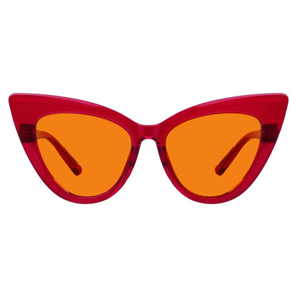 100% Blue Light Blocking Orange Cat - eye Nighttime Glasses R2318 - B98eyekeeper.com