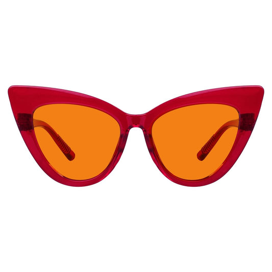 100% Blue Light Blocking Orange Cat - eye Nighttime Glasses R2318 - B98eyekeeper.com