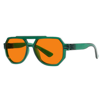 100% Blue Light Blocking Orange Metalless Pilot Glasses NR2309 - B98eyekeeper.com