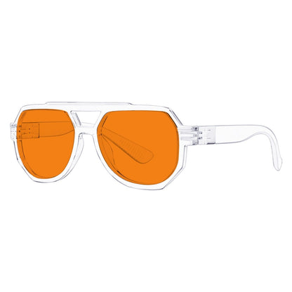 100% Blue Light Blocking Orange Metalless Pilot Glasses NR2309 - B98eyekeeper.com