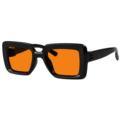 100% Blue Light Blocking Orange Thick Frame Screwless Eyewear NR2101 - B98eyekeeper.com