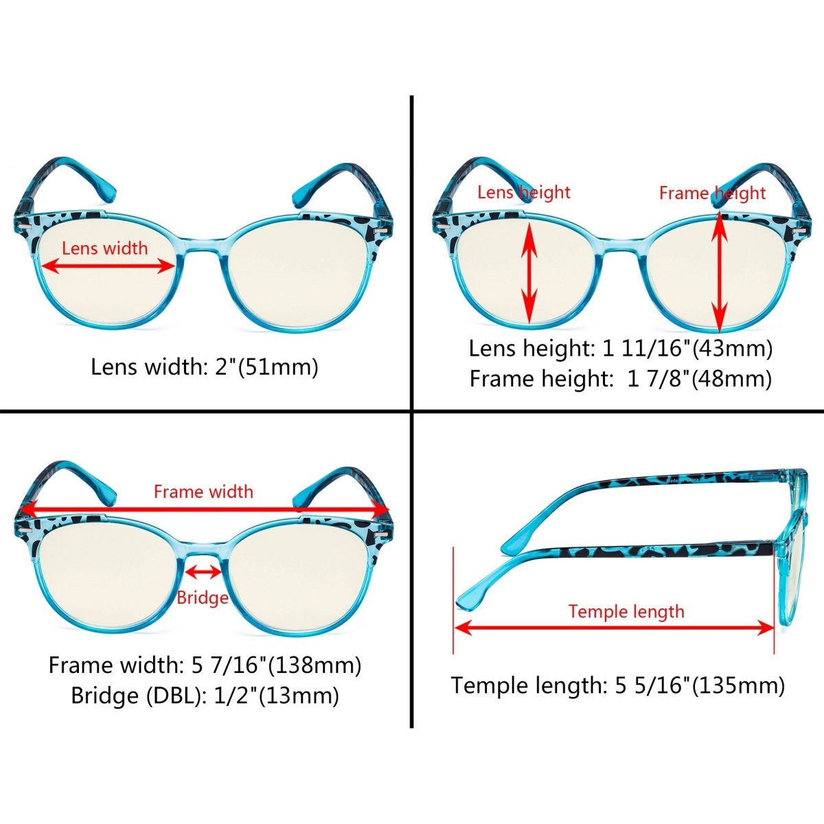 12 Pack Ladies Pattern Design Blue Light Blocking Reading Glasses UVR9002Deyekeeper.com