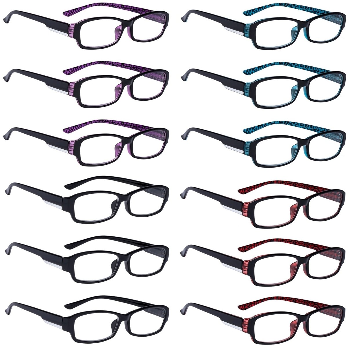 12 Pack Stylish Reading Glasses Vintage Pattern Design Readers R9105eyekeeper.com