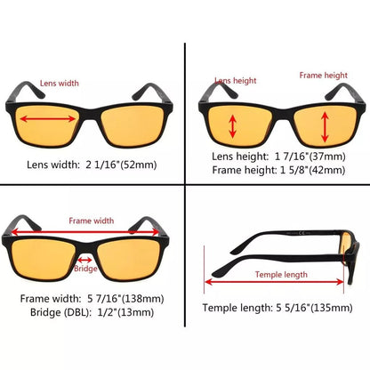 3 Pack Blue Light Blocking Reading Glasses DS163eyekeeper.com