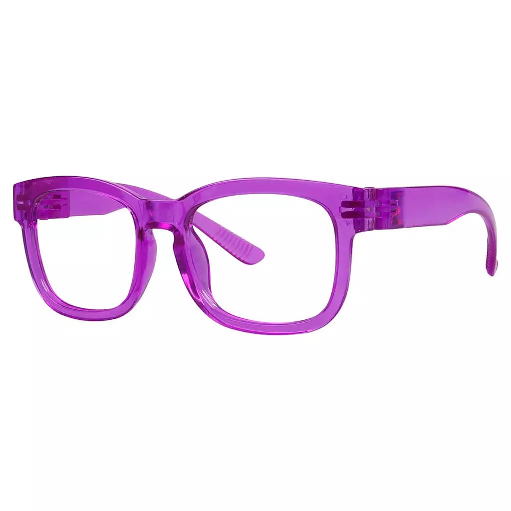 30% Blue Light Blocking Square Metalless Screwless Eyeglasses R033 - B15eyekeeper.com