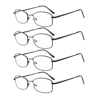 4 Pack Bendable Memory Metal Bridge Reading Glasses R1712eyekeeper.com