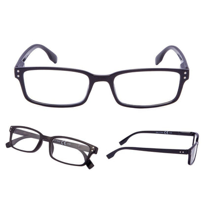 4 Pack Classical Rectangular Reading Glasses Comfort Readers R097 - Aeyekeeper.com