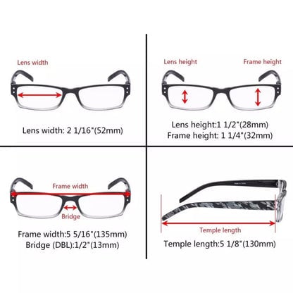 4 Pack Reading Glasses Fashion Readers R012B - Aeyekeeper.com