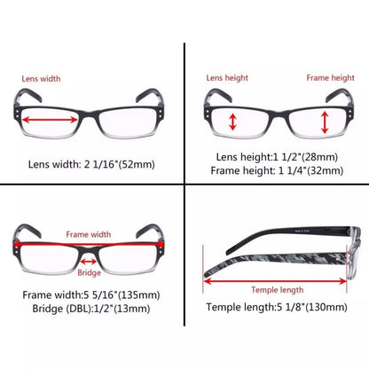 4 Pack Reading Glasses Fashion Readers R012B - Aeyekeeper.com