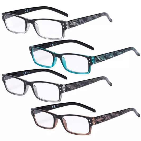4 Pack Reading Glasses Fashion Readers R012B - Aeyekeeper.com