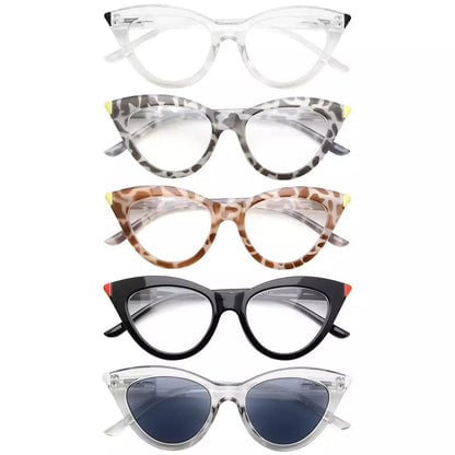 5 Pack Cat - eye Fashionable Reading Glasses Style Readers R2103eyekeeper.com