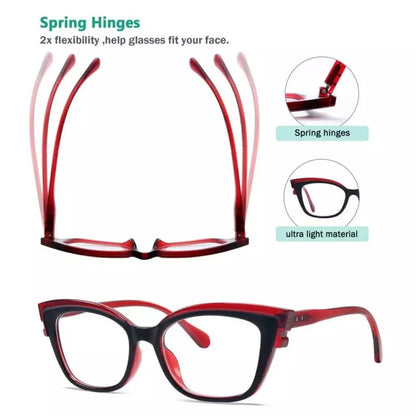 5 Pack Cat - eye Reading Glasses Stylish Readers R2127eyekeeper.com