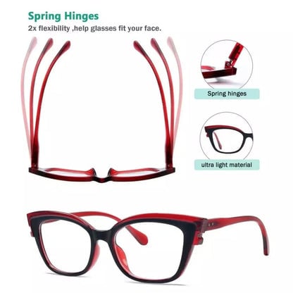 5 Pack Cat - eye Reading Glasses Stylish Readers R2127eyekeeper.com