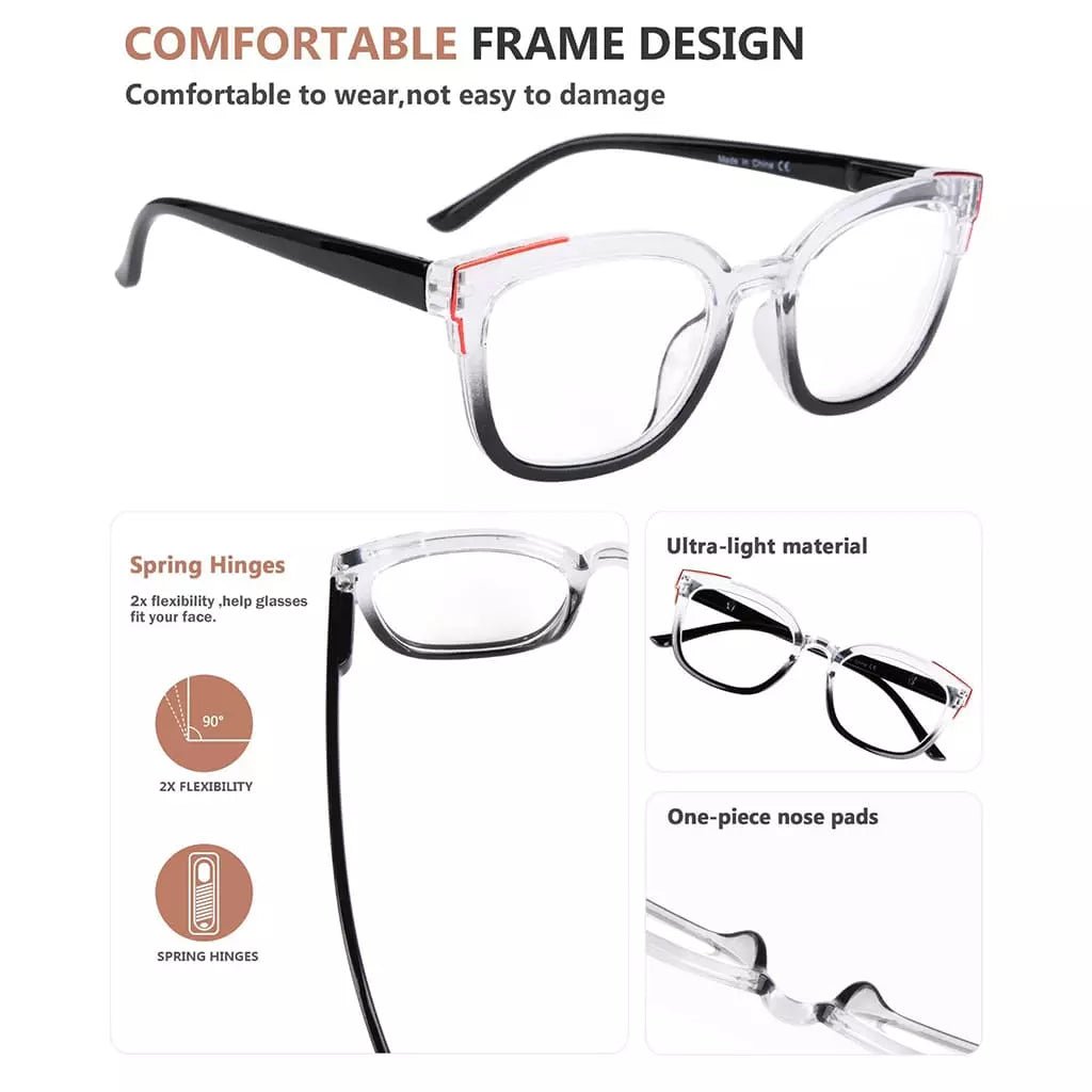 5 Pack Fashionable Reading Glasses Two Tone Eyeglasses R2114eyekeeper.com