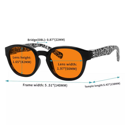 6 Pack 100% Blue Blocking Glasses Orange Lens Metalless Screwless NR124 - B98eyekeeper.com