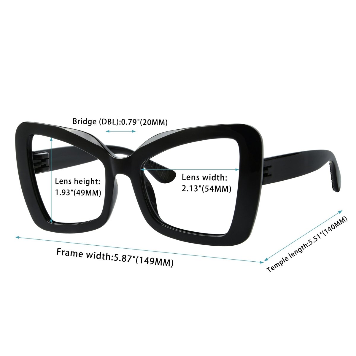 6 Pack Oversized Cat - eye Screwless Metalless Reading Glasses NR2315eyekeeper.com