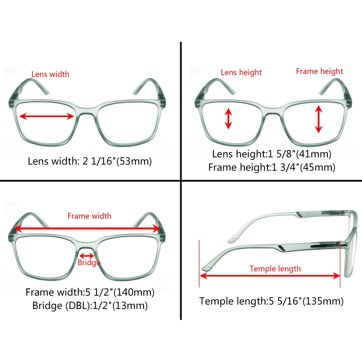 Fashionable Modern Frame Reading Glasses R151eyekeeper.com