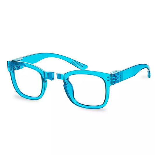 (Must Buy Both Eye) Metalless Screwless Reading Glasses with Different Strength PR033 (Blue)eyekeeper.com