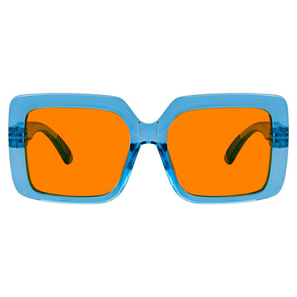 Oversized 100% Blue Blocking Glasses Orange Lens Metalless Screwless R2311 - B98eyekeeper.com