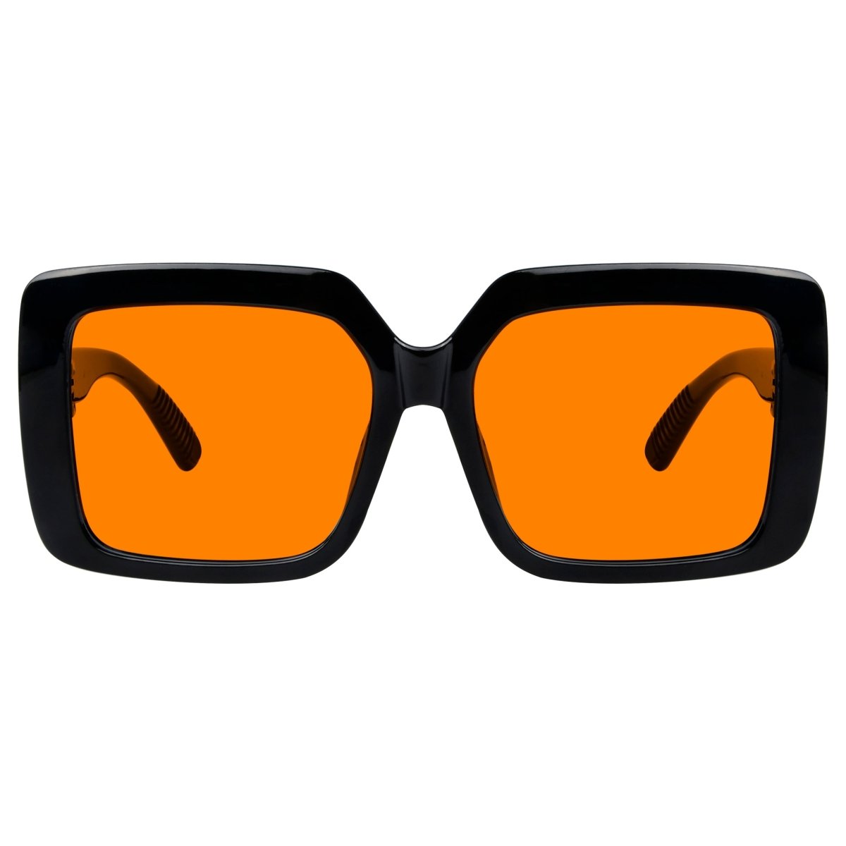 Oversized 100% Blue Blocking Glasses Orange Lens Metalless Screwless R2311 - B98eyekeeper.com