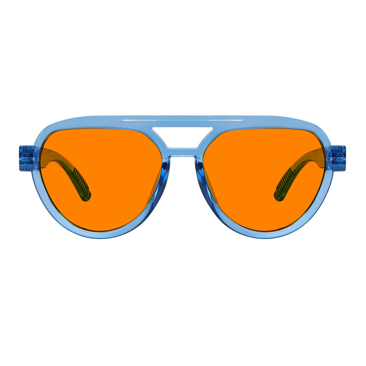 Pilot 100% Blue Blocking Glasses Orange Lens Metalless Screwless R2312 - B98eyekeeper.com