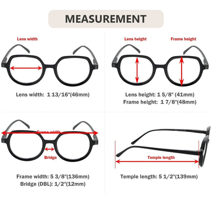 Fashion Reading Glasses Dimension