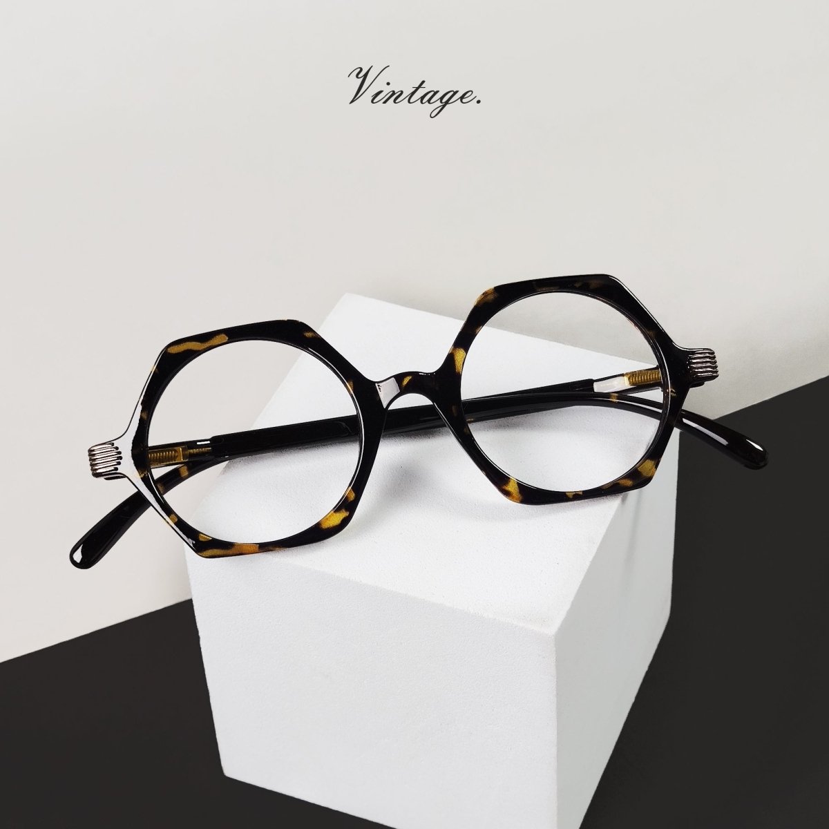 Small Vintage Polygon Reading Glasses Classic Geometric Readers R2009eyekeeper.com