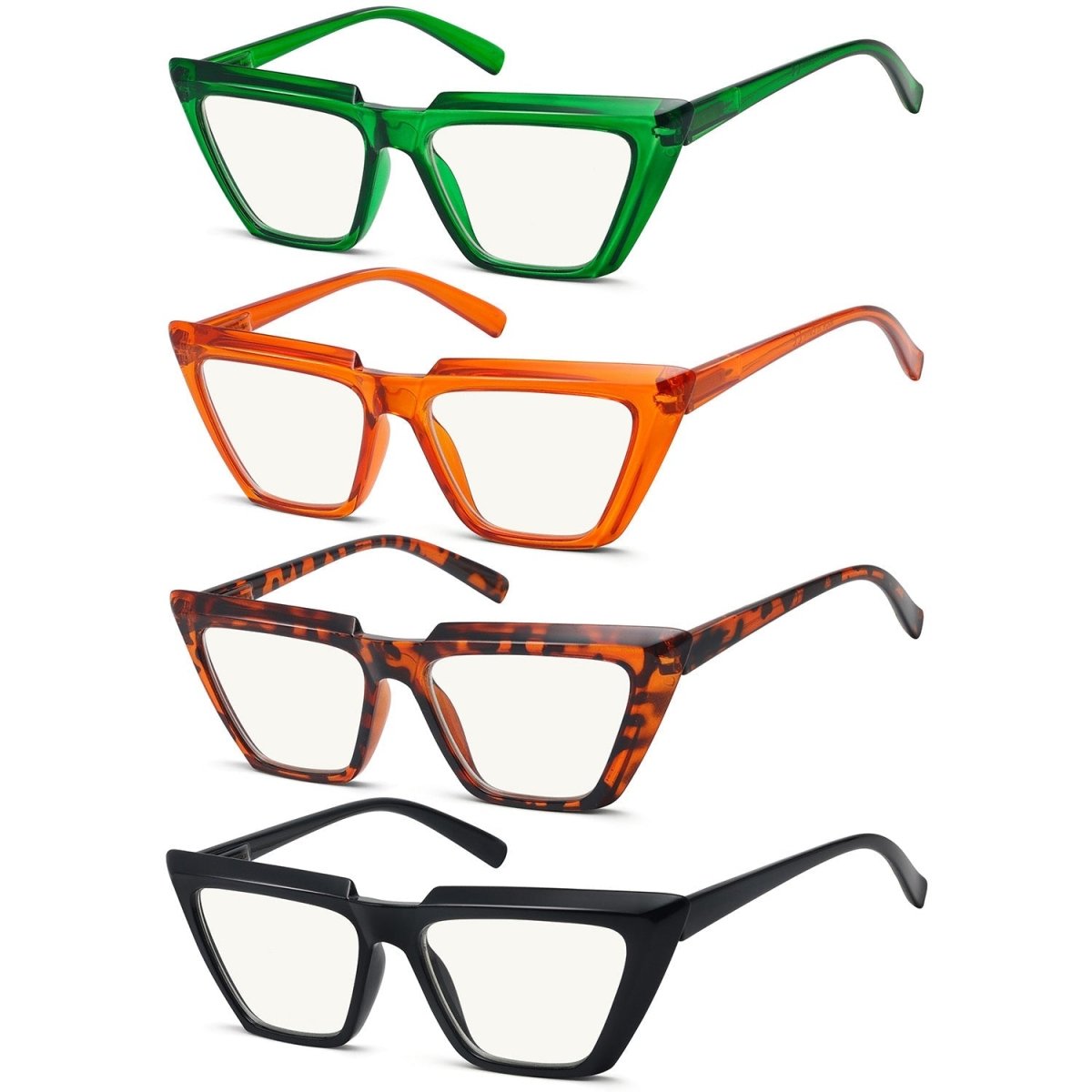 4 Pack Large Frame Multifocal Readers for Women M2138