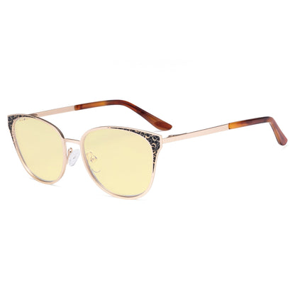 Butterfly Design Computer Eyeglasses Gold LX19045-BB60