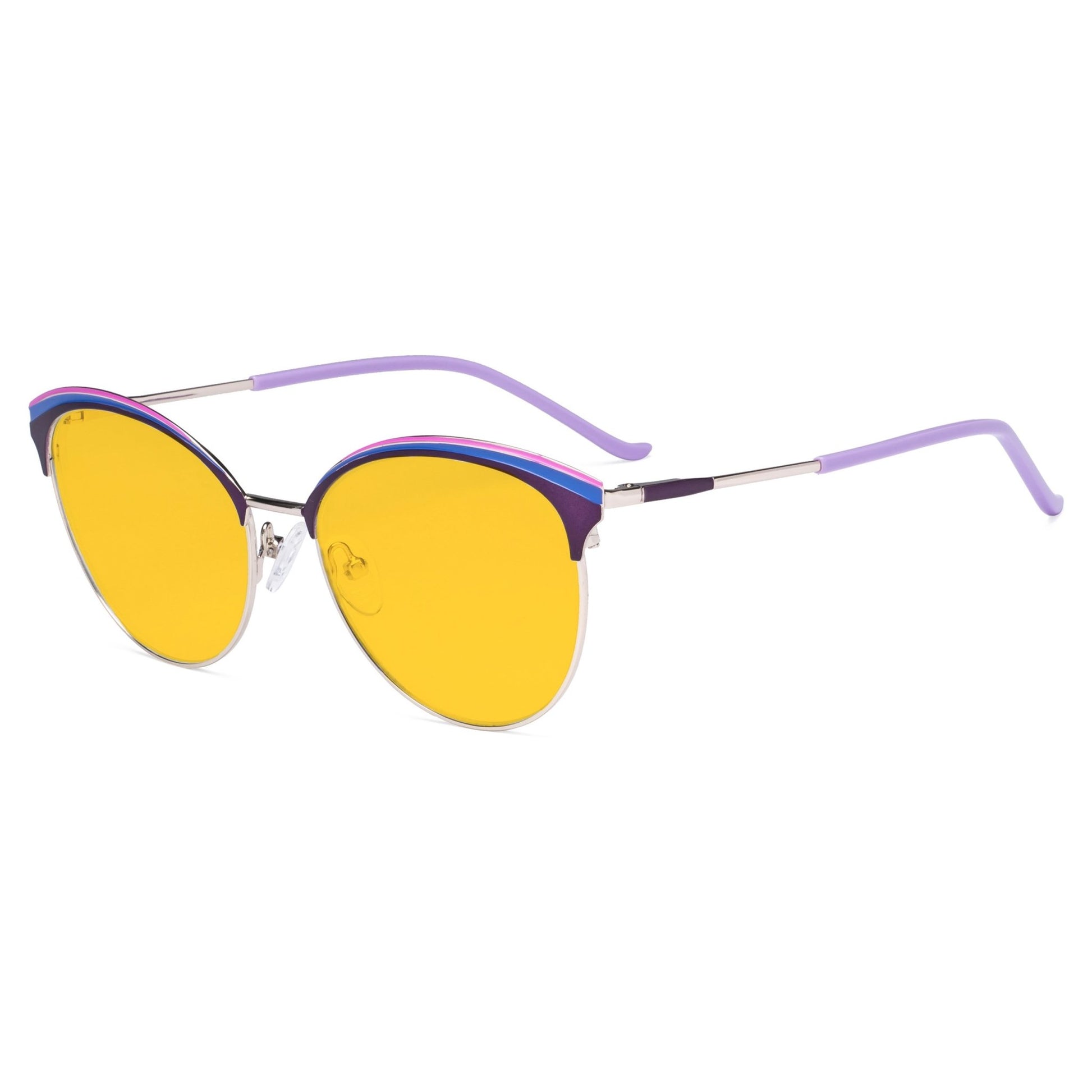 Semi-Rim Computer Eyeglasses Purple LX19030-BB90